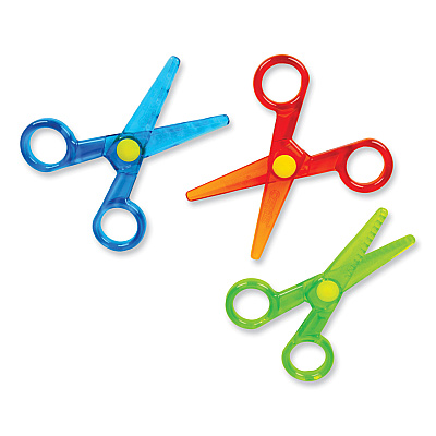 Crayola Safety Scissors, Rounded Tip, Straight Assorted Color Handles, 3/Pack (CYO811458)