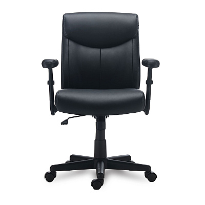 Alera Harthope Leather Task Chair, Supports Up to 275 lb, Black Seat/Back, Black Base (ALEHH42B19)