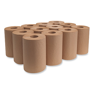 Morcon Tissue Morsoft Universal Roll Towels, 1-Ply, 7.88" x 300 ft, Brown, 12 Rolls/Carton (MOR12300R)