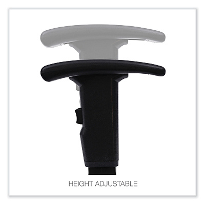 Optional Height-Adjustable T-Arms for Alera Essentia and Interval Series Chairs, Black, 2/Set (ALEIN49AKA10B)
