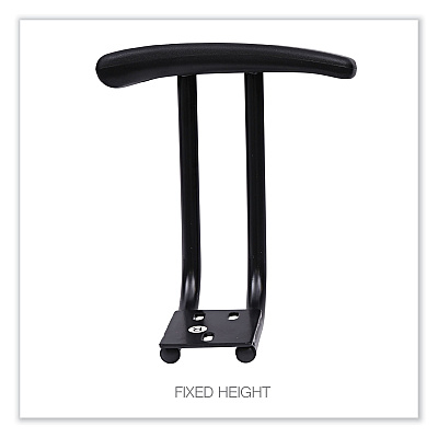 Optional Fixed Height T-Arms for Alera Essentia and Interval Series Chairs, Black, 2/Set (ALEIN49AKB10B)