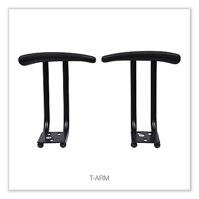 Optional Fixed Height T-Arms for Alera Essentia and Interval Series Chairs, Black, 2/Set (ALEIN49AKB10B)