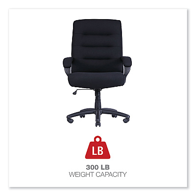 Alera Kesson Series High-Back Office Chair, Supports Up to 300 lb, 19.21" to 22.7" Seat Height, Black (ALEKS4110)