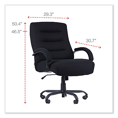 Alera Kesson Series Big/Tall Office Chair, Supports Up to 450 lb, 21.5" to 25.4" Seat Height, Black (ALEKS4510)