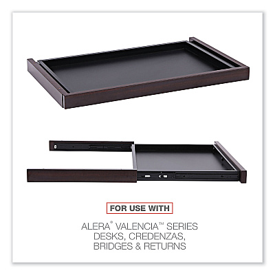 Alera Valencia Series Center Drawer, Laminate, 24.5w x 15d x 2h, Mahogany (ALEVA312414MY)