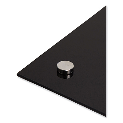 U Brands Black Glass Dry Erase Board, 35 x 23, Black Surface (UBR170U0001)
