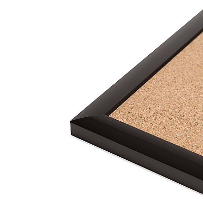 U Brands Cork Bulletin Board with Black Aluminum Frame, 35 x 23, Tan Surface (UBR2880U0001)