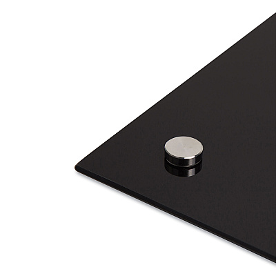 U Brands Black Glass Dry Erase Board, 96 x 47, Black Surface (UBR3015U0001)