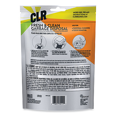 CLR PRO Fresh and Clean Garbage Disposal, Fresh Scent, 5 Pods/Pack, 6 Packs/Carton (JELGDC6PRO)