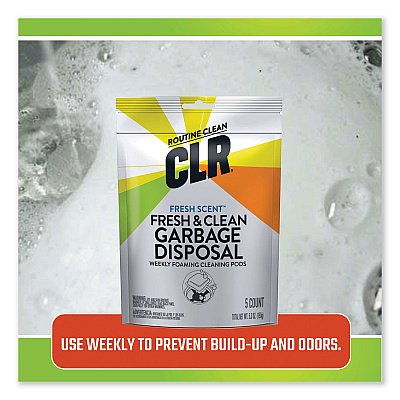 CLR PRO Fresh and Clean Garbage Disposal, Fresh Scent, 5 Pods/Pack, 6 Packs/Carton (JELGDC6PRO)