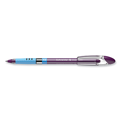 Schneider Slider Basic Ballpoint Pen, Stick, Extra-Bold 1.4 mm, Violet Ink, Violet Barrel, 10/Box (RED151208)