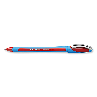 Schneider Slider Memo XB Ballpoint Pen, Stick, Extra-Bold 1.4 mm, Red Ink, Red/Light Blue Barrel, 10/Box (RED150202)