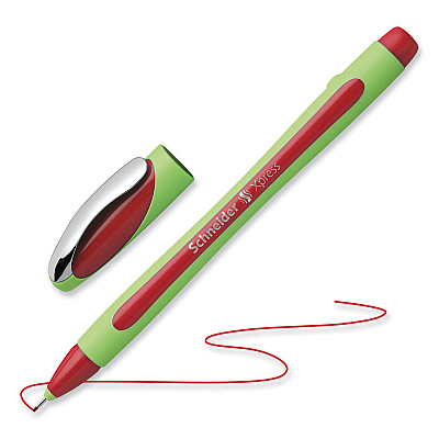 Schneider Xpress Fineliner Porous Point Pen, Stick, Medium 0.8 mm, Assorted Ink and Barrel Colors, 3/Pack (RED190093)