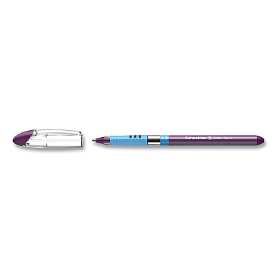 Schneider Slider Basic Ballpoint Pen, Stick, Extra-Bold 1.4 mm, Violet Ink, Violet Barrel, 10/Box (RED151208)