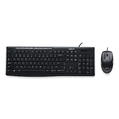 Logitech Wired Media Combo MK200, USB 2.0, Black (LOG920002714)