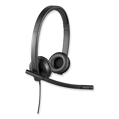 Logitech H570e Binaural Over The Head Wired Headset, Black (LOG981000574)
