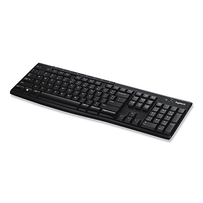 Logitech K270 Wireless Keyboard, USB Unifying Receiver, Black (LOG920003051)
