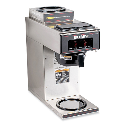 BUNN VP17-2 12-Cup Pourover Coffee Brewer, Black/Stainless Steel (BUN133000002)