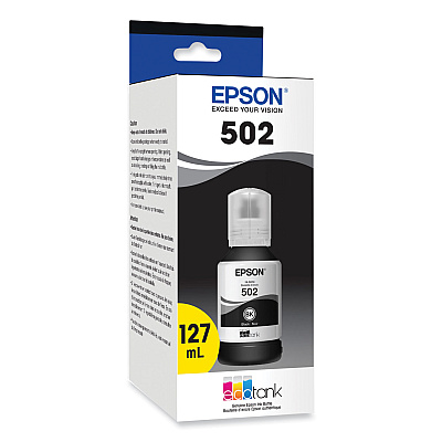 Epson T502120-S (502) Ink, 7,500 Page-Yield, Black