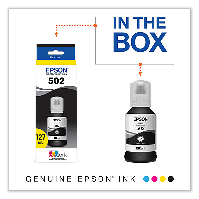 Epson T502120-S (502) Ink, 7,500 Page-Yield, Black