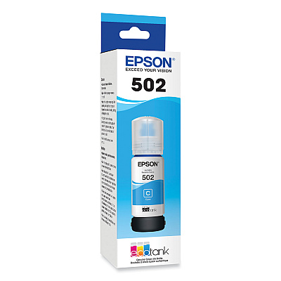 Epson T502220-S (502) Ink, 6,000 Page-Yield, Cyan