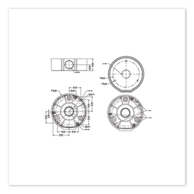 Fixed Dome Junction Box, 4.96 x 4.96 x 1.42, White (ADEACSJ102)