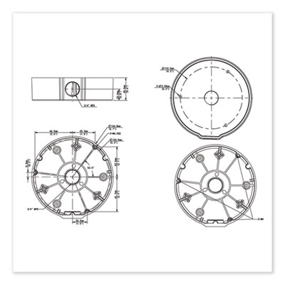 Fixed Dome Junction Box, 4.96 x 4.96 x 1.42, Black/White (ADEACSJ103)