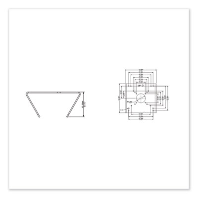 Pole Mount Adapter, 5 x 5.35 x 2.46, White (ADEACSJ110)