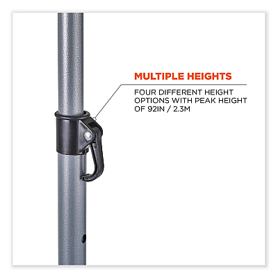 ergodyne Shax 6100 Lightweight Work Umbrella, 90" Span, 92.4" Long, Lime Canopy (EGO12967)