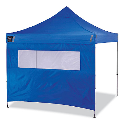 ergodyne Shax 6052 Heavy-Duty Tent Kit + Mesh Windows, Single Skin, 10 ft x 10 ft, Polyester/Steel, Blue (EGO12982)