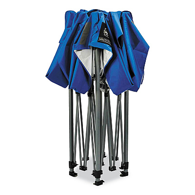 ergodyne Shax 6052 Heavy-Duty Tent Kit + Mesh Windows, Single Skin, 10 ft x 10 ft, Polyester/Steel, Blue (EGO12982)