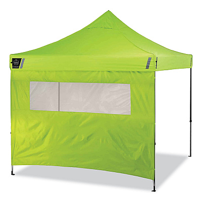 ergodyne Shax 6052 Heavy-Duty Tent Kit + Mesh Windows, Single Skin, 10 ft x 10 ft, Polyester/Steel, Lime (EGO12983)