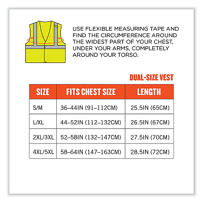 ergodyne GloWear 8263FRHL Class 2 FR Safety Economy Hook and Loop Vest, Modacrylic Mesh/Cotton, Small/Medium, Lime (EGO21863)