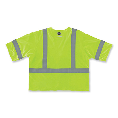ergodyne GloWear 8356FRHL Class 3 FR Hook and Loop Safety Vest with Sleeves, Modacrylic, Large/X-Large, Lime (EGO22215)