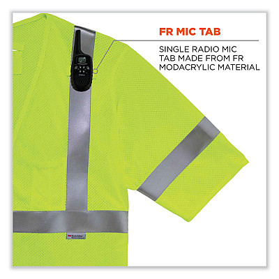 ergodyne GloWear 8356FRHL Class 3 FR Hook and Loop Safety Vest with Sleeves, Modacrylic, 2X-Large/3X-Large, Lime (EGO22217)