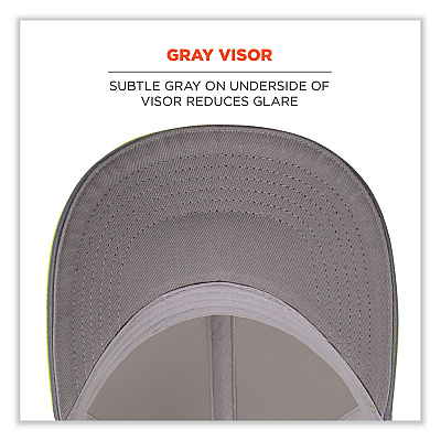 GloWear 8931 Reflective Stretch-Fit Hat, Cotton/Polyester, Ergodyne Logo, Small/Medium, Hi-Vis Lime (EGO23240)