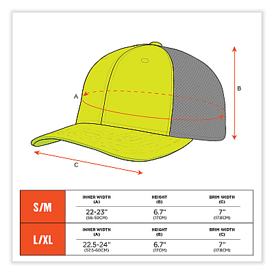 ergodyne GloWear 8931 Reflective Stretch-Fit Hat, Cotton/Polyester, Large/X-Large, Hi-Vis Lime (EGO23243)