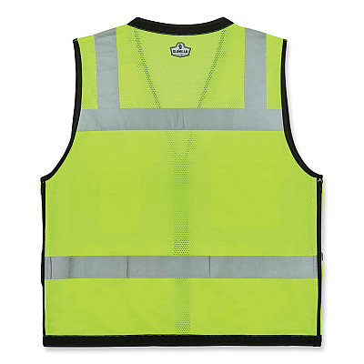 ergodyne GloWear 8253HDZ Class 2 Heavy-Duty Mesh Surveyors Vest, Polyester, Small/Medium, Lime (EGO23323)