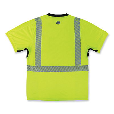 ergodyne GloWear 8283BK Class 2 Lightweight Performance Hi-Vis T-Shirt, Polyester, 5X-Large, Lime (EGO23509)