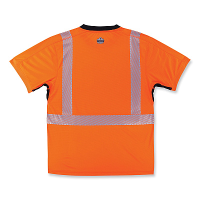 ergodyne GloWear 8283BK Class 2 Lightweight Performance Hi-Vis T-Shirt, Polyester, 2X-Large, Orange (EGO23516)