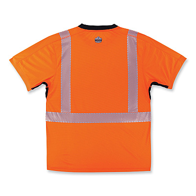 ergodyne GloWear 8283BK Class 2 Lightweight Performance Hi-Vis T-Shirt, Polyester, 4X-Large, Orange (EGO23518)