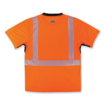 ergodyne GloWear 8283BK Class 2 Lightweight Performance Hi-Vis T-Shirt, Polyester, 5X-Large, Orange (EGO23519)