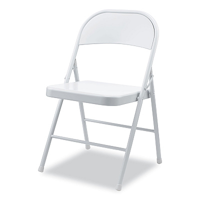 Alera Armless Steel Folding Chair, Supports Up to 275 lb, Gray Seat, Gray Back, Gray Base, 4/Carton (ALECA940)
