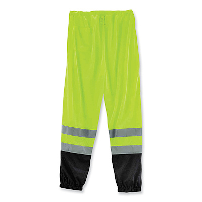 ergodyne GloWear 8910BK Class E Hi-Vis Pants with Black Bottom, Polyester, 4X-Large/5X-Large, Lime (EGO23959)