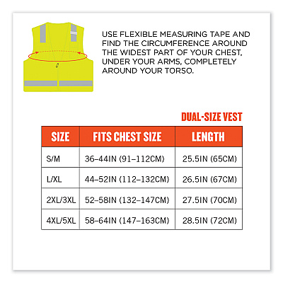ergodyne GloWear 8249Z Class 2 Economy Surveyors Zipper Vest, Polyester, 2X-Large/3X-Large, Lime (EGO24027)