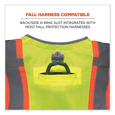 ergodyne GloWear 8231TVK Class 2 Hi-Vis Tool Tethering Safety Vest Kit, Polyester, Large/X-Large, Lime (EGO24185)