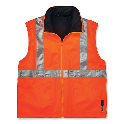 ergodyne GloWear 8385 Class 3 Hi-Vis 4-in-1 Jacket, X-Large, Orange (EGO24375)