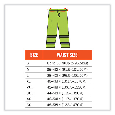 ergodyne GloWear 8915 Class E Hi-Vis Rain Pants, 2X-Large, Lime (EGO24426)