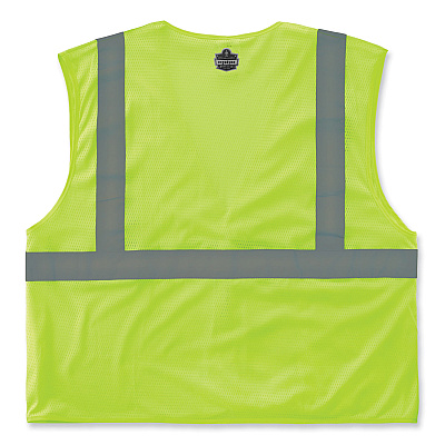 ergodyne GloWear 8210HL-S Single Size Class 2 Economy Mesh Vest, Polyester, X-Large, Lime (EGO24525)