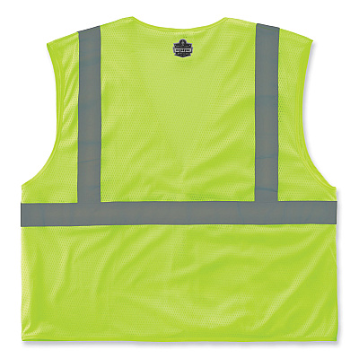 ergodyne GloWear 8210HL-S Single Size Class 2 Economy Mesh Vest, Polyester, 2X-Large, Lime (EGO24526)